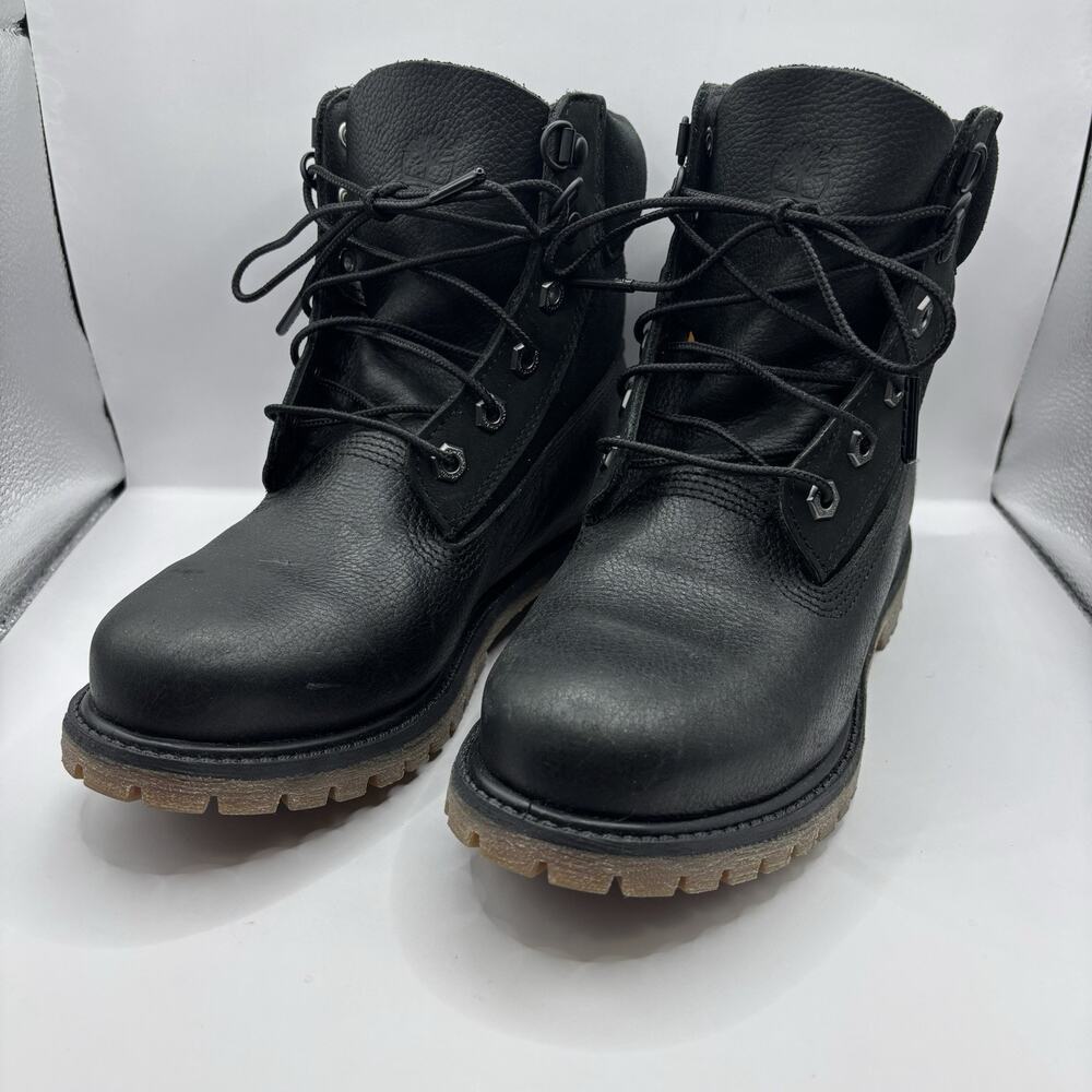 Timberland 6" Premium Waterproof Boots Black D-Ring Leather Women 6W A19BY